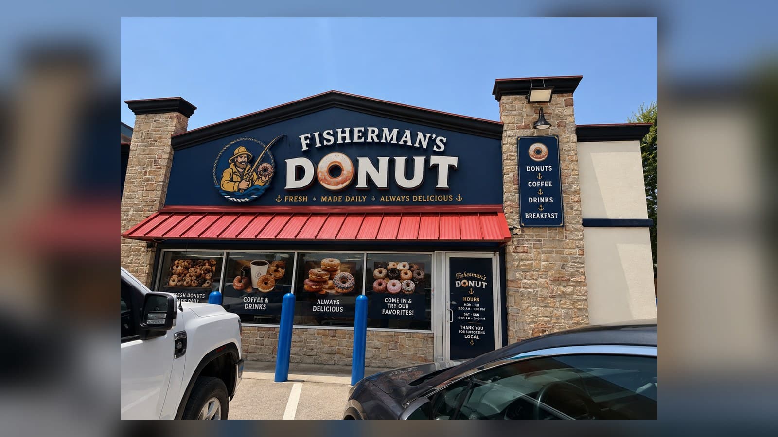 Fisherman's Donut storefront in Flint, TX